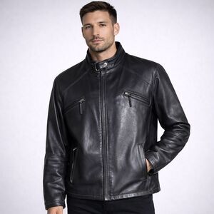Bod & Christensen Leather Moto Jacket